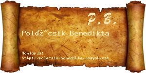 Polácsik Benedikta névjegykártya